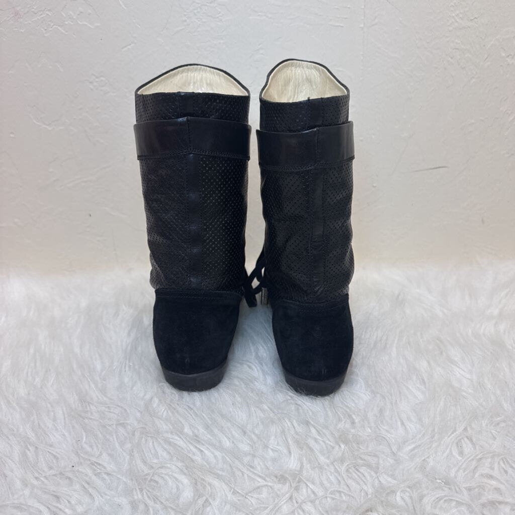 Perforated High Top Boots
