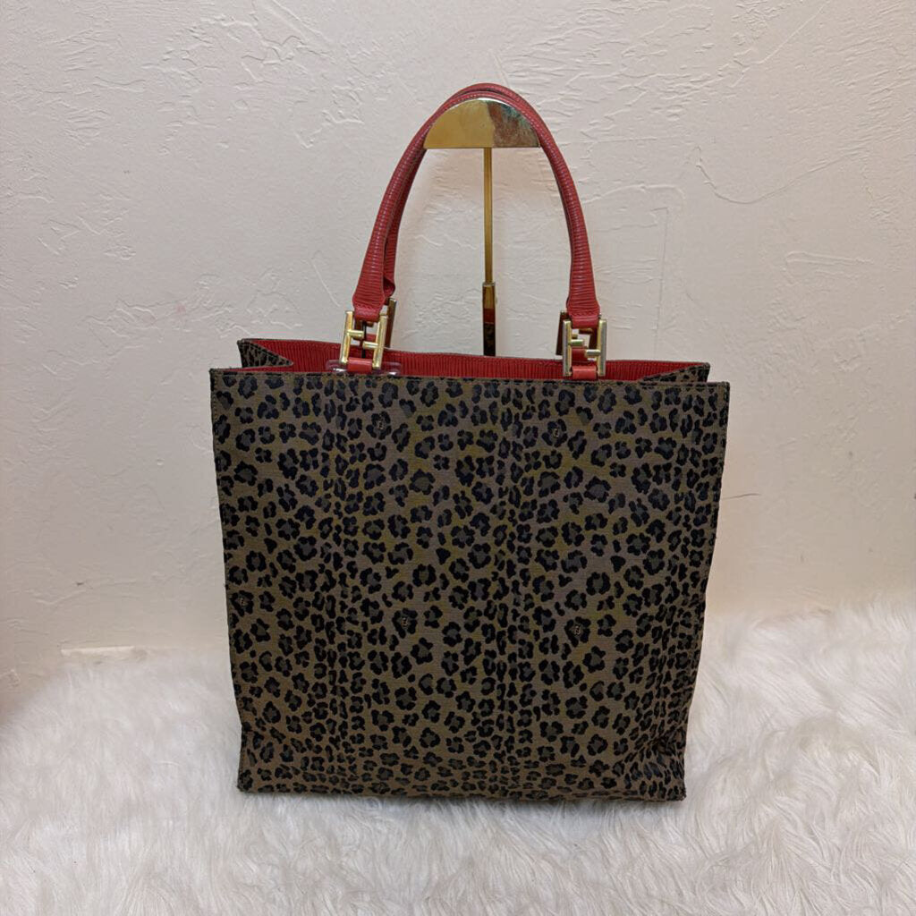 Leopard Print Canvas Shopper