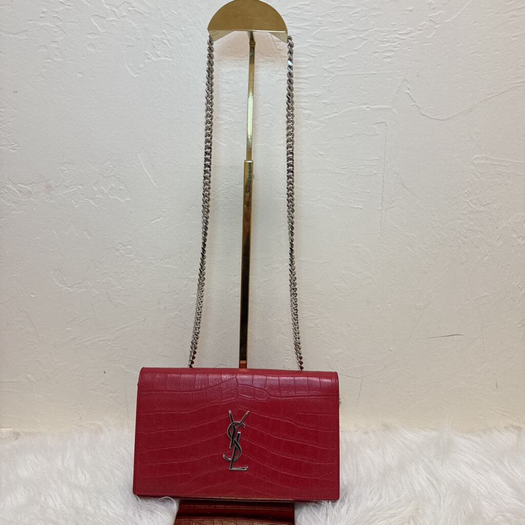 Kate Crocodile Leather Chain Wallet