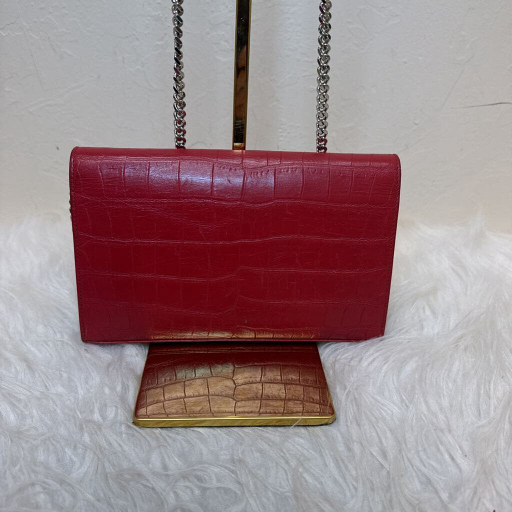 Kate Crocodile Leather Chain Wallet