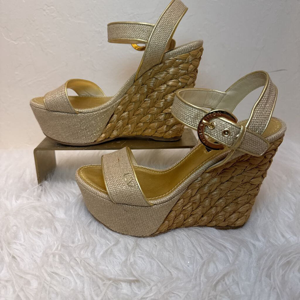 Helios Raffia Wedges