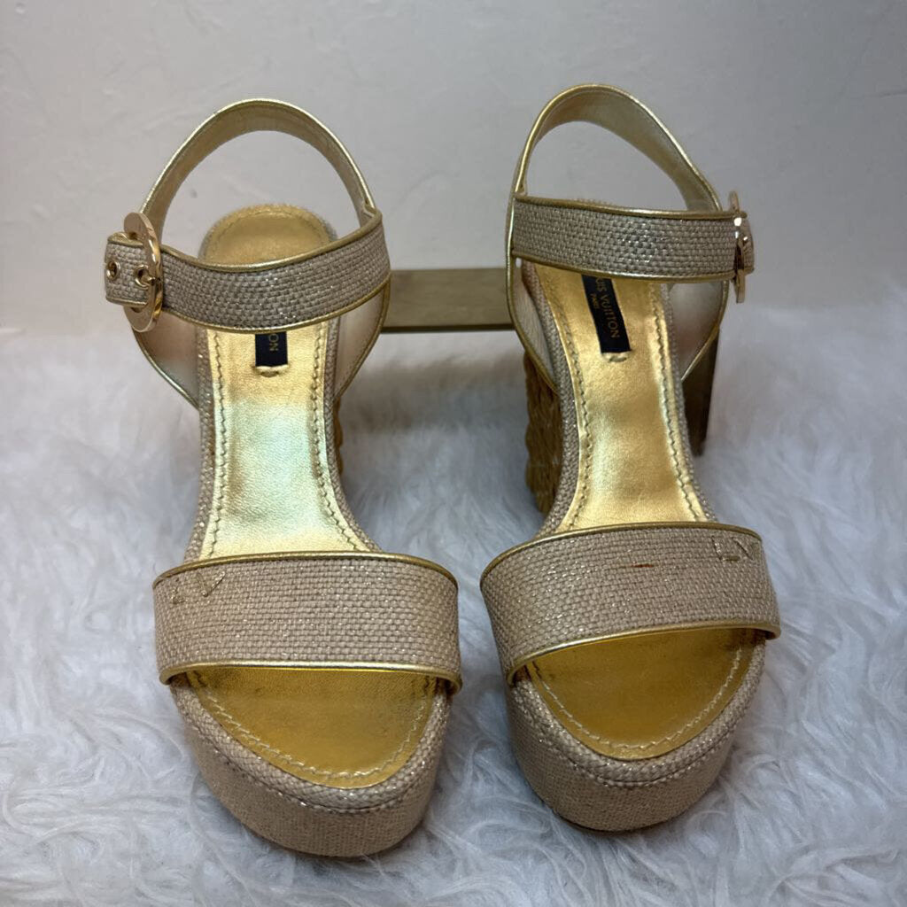 Helios Raffia Wedges
