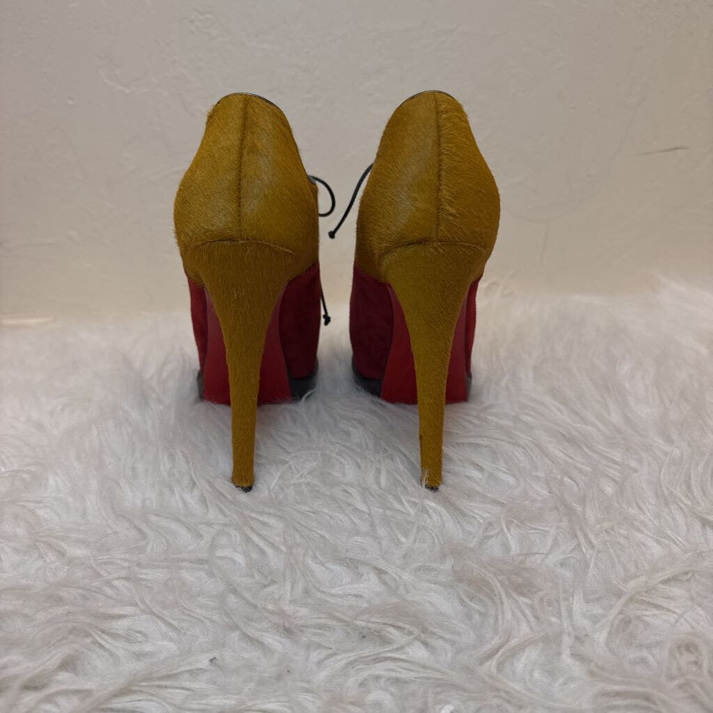 Suede Peep Toe Booties
