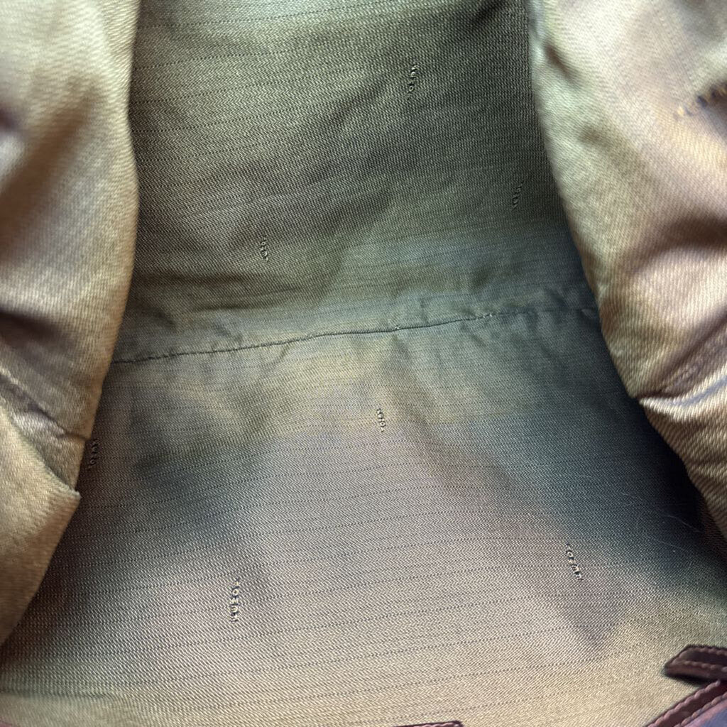 Zucca Canvas w/ Brown Leather Trim