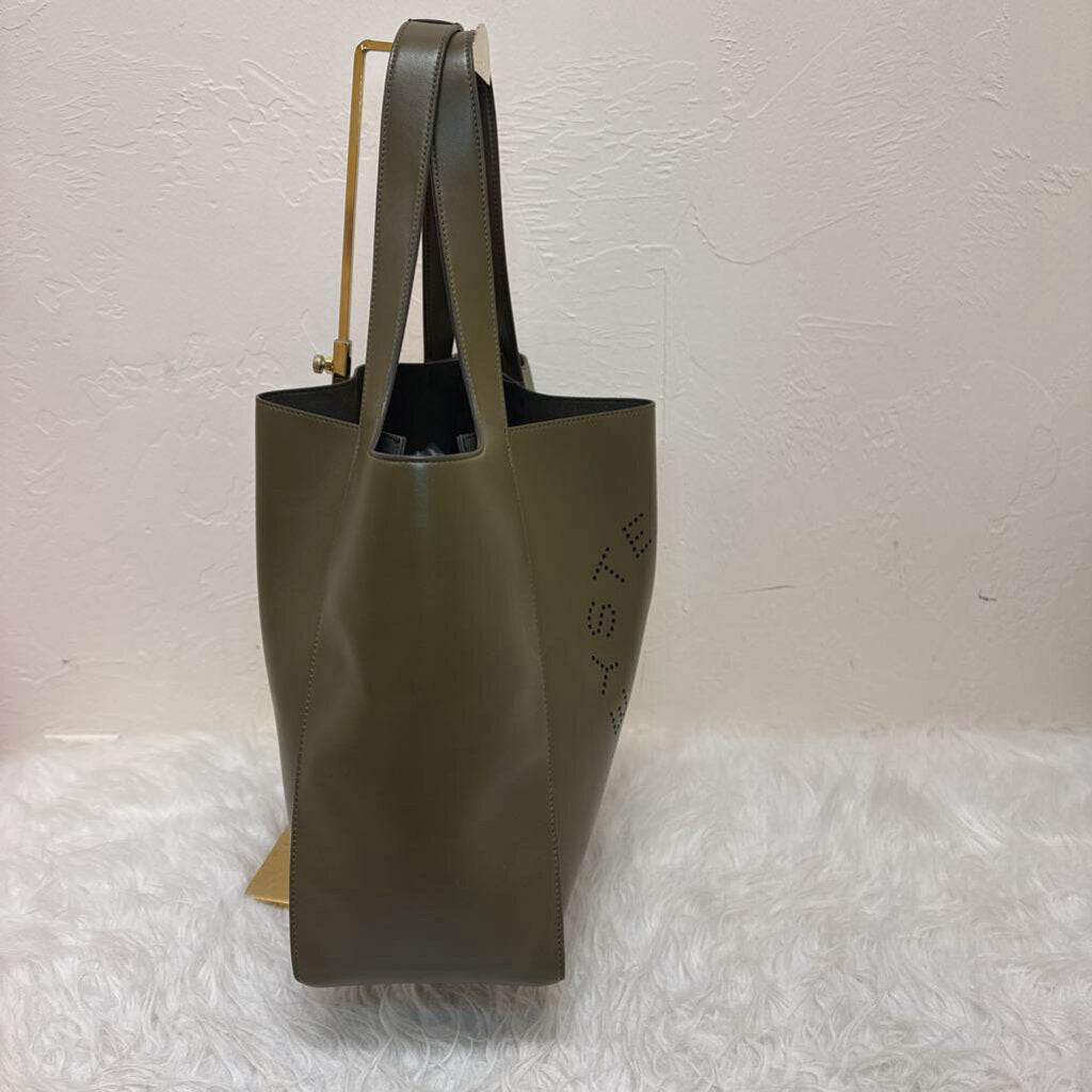 2025 Military Green Leather Tote NWT