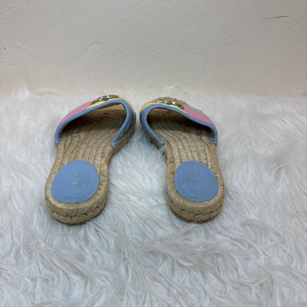 Multicolor Matelasse Leather Espadrilles
