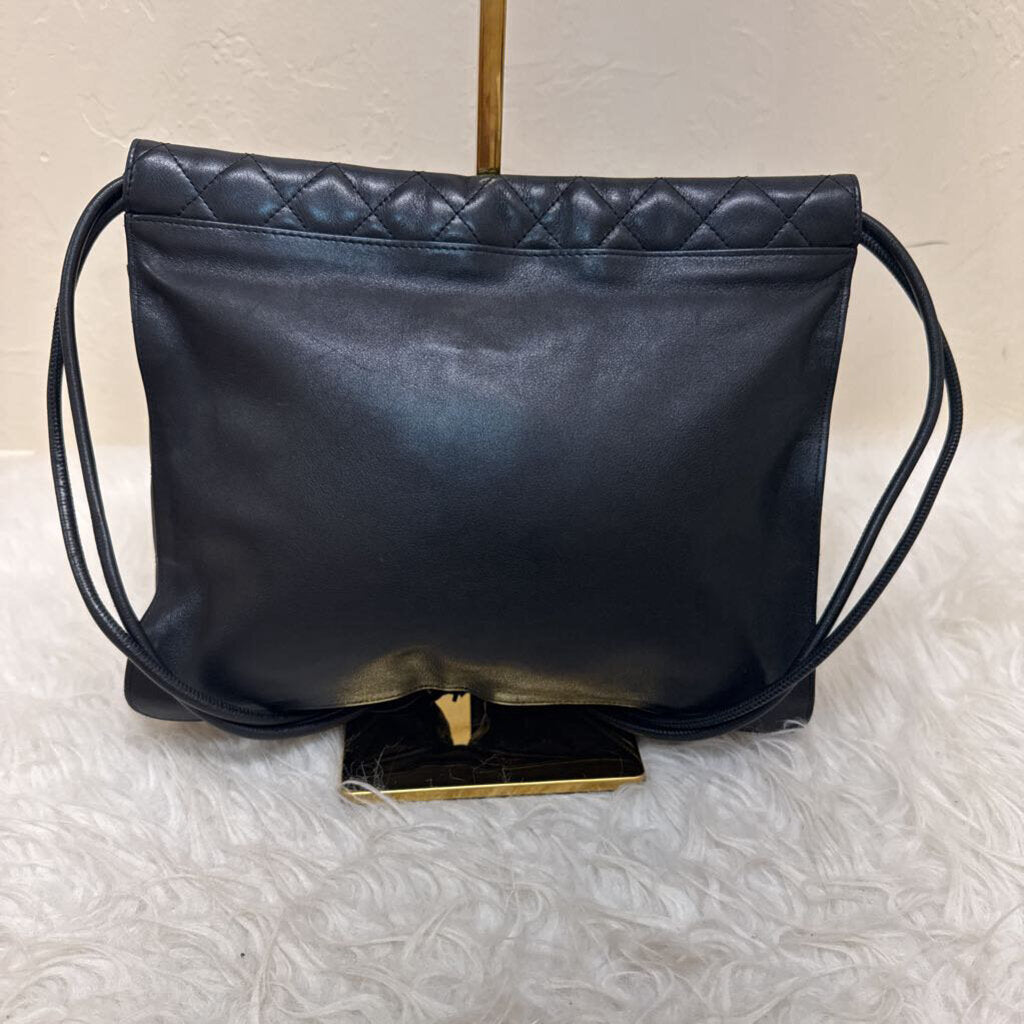 Black Calfskin Cambon Ligne Shoulder Bag
