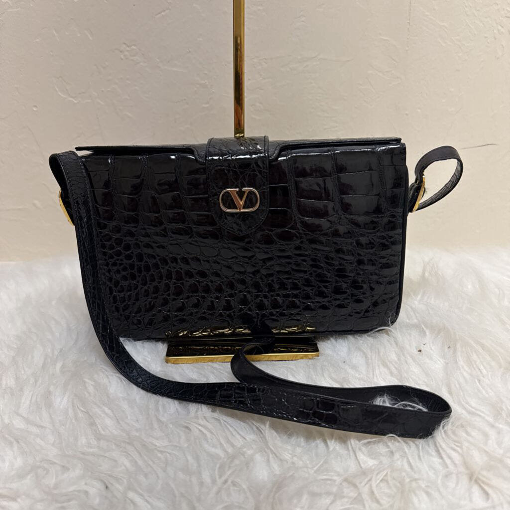 Vlogo Patent Leather Embossed Crocodile Texture