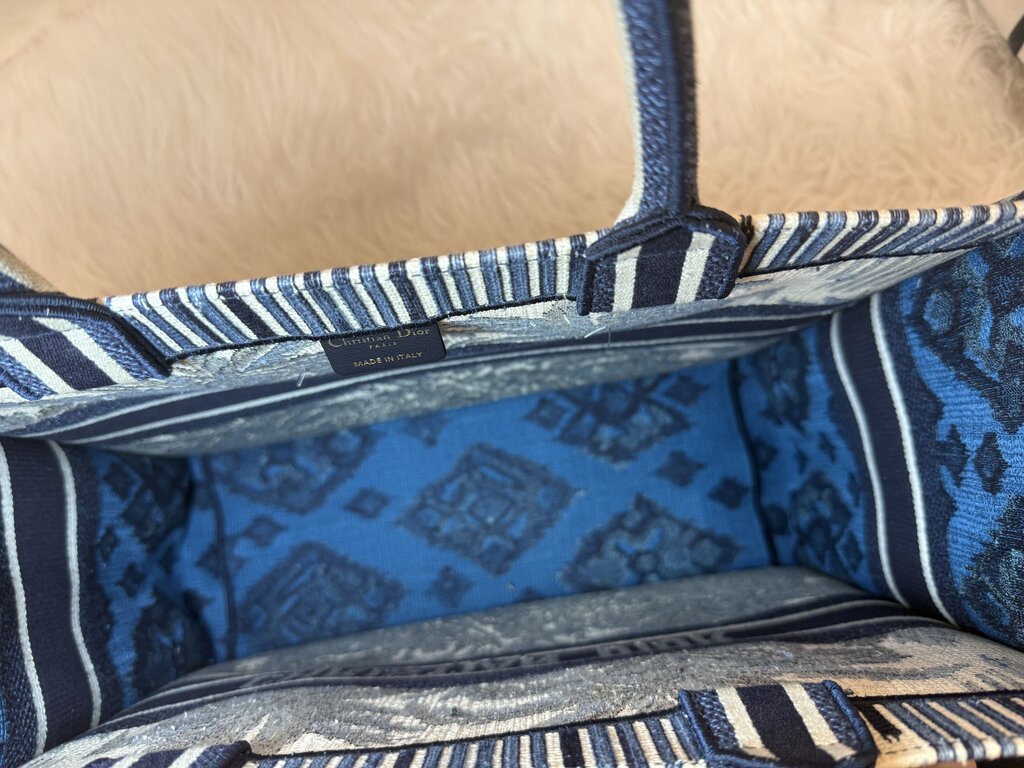 Large Palm Tree Toile De Jouy Book Bag