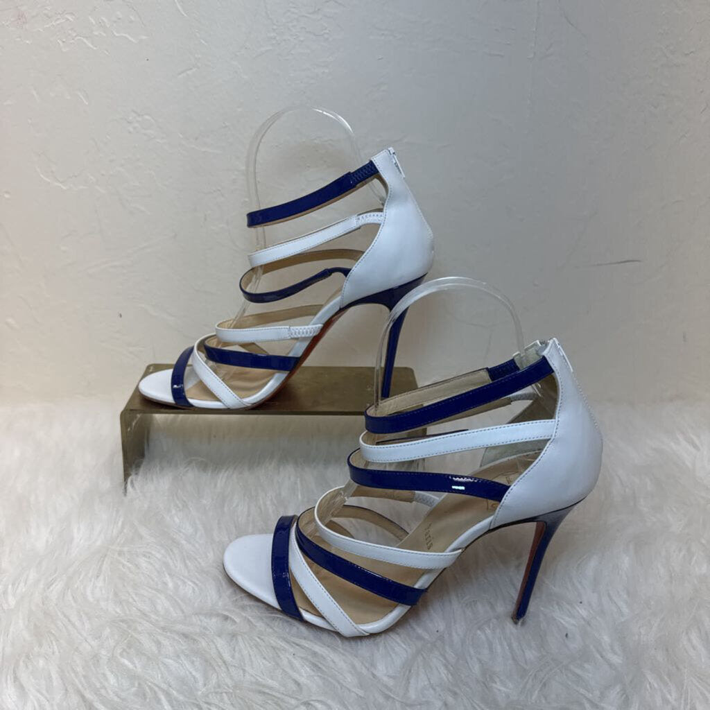 Mariniere Navy and White Patent