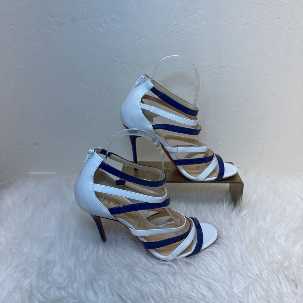 Mariniere Navy and White Patent