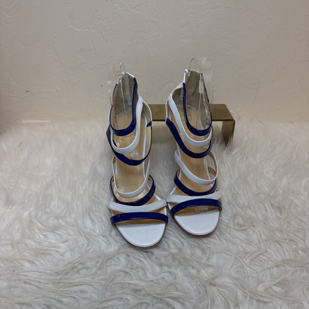 Mariniere Navy and White Patent