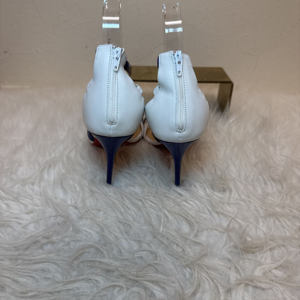Mariniere Navy and White Patent