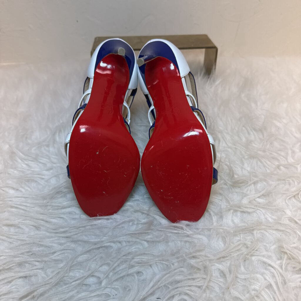 Mariniere Navy and White Patent