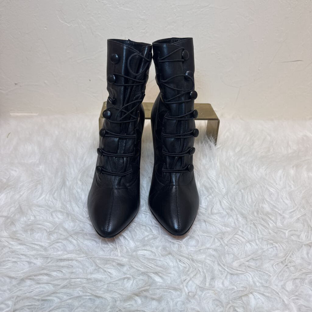 French Tutu Leather Booties
