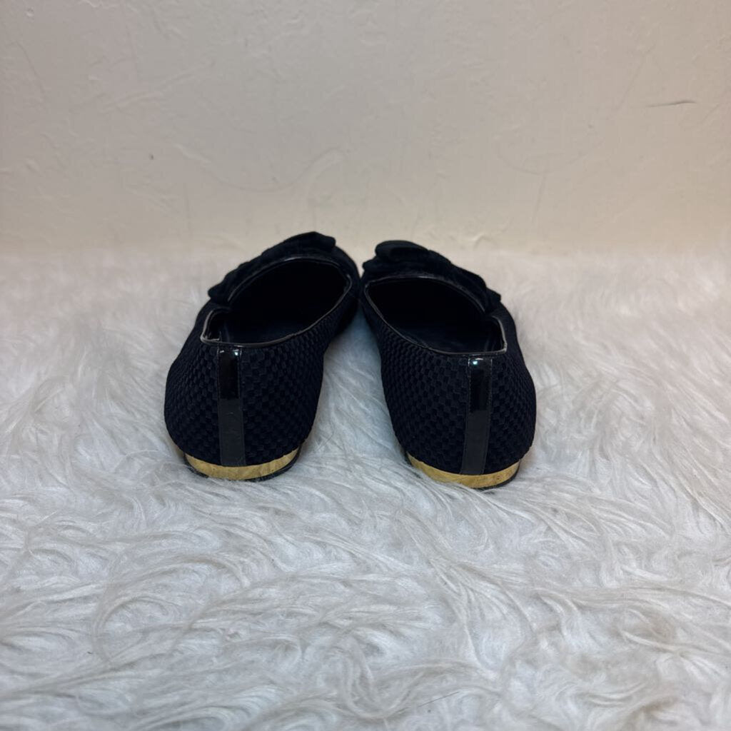 Black Velvet Petit Damier Smoking Slippers