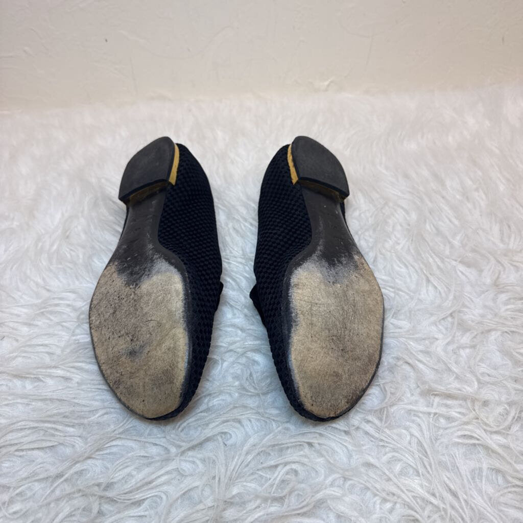 Black Velvet Petit Damier Smoking Slippers