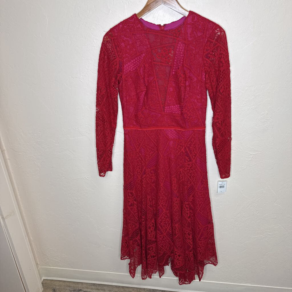 Red Lace w/ Pink Sheath