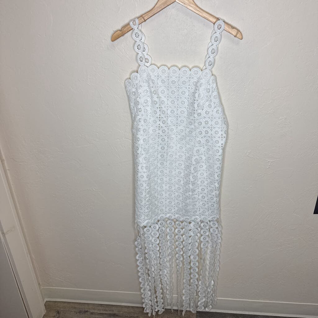 White Lace Overlay Crop Top