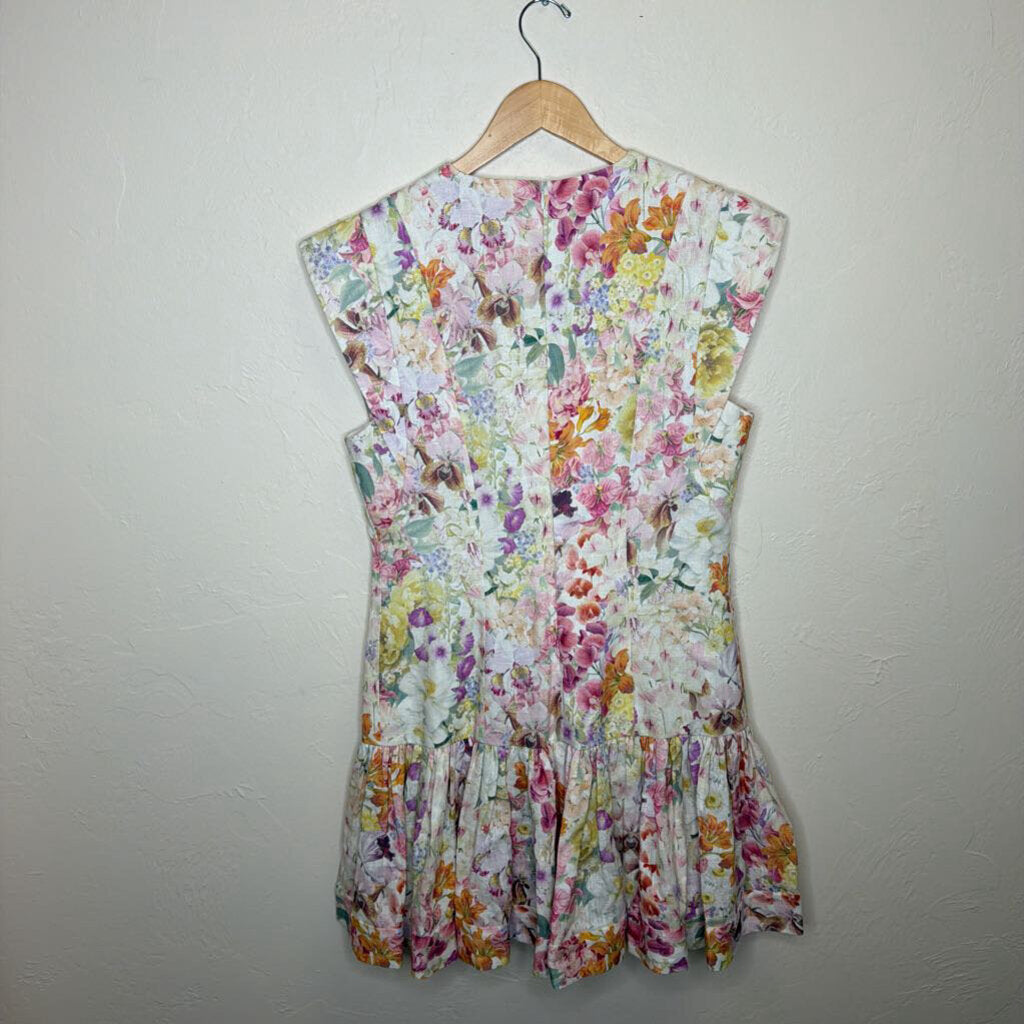 Floral Linen Mini Dress