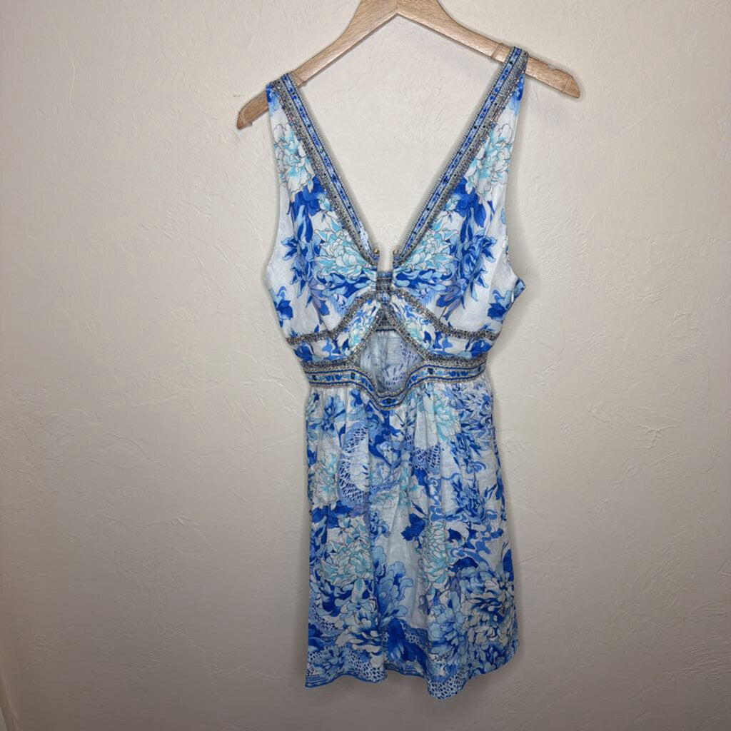 Floral Print w/ Rhinestone Embellishment