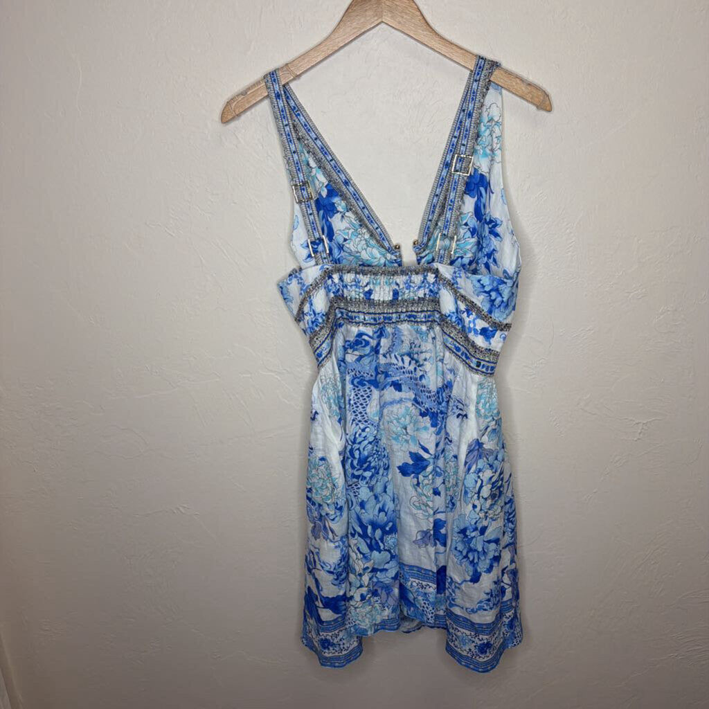 Floral Print w/ Rhinestone Embellishment