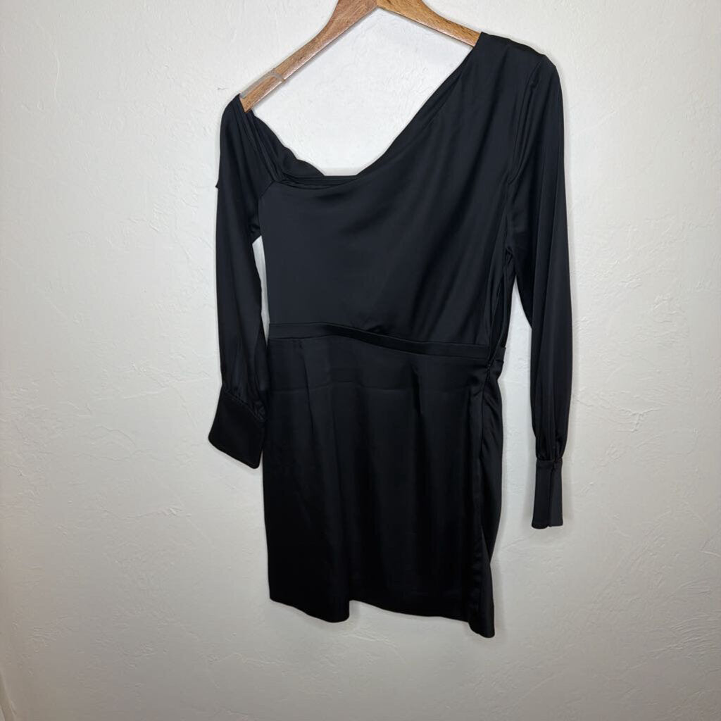 'Cameron' Assymetrical Satin Mini Dress