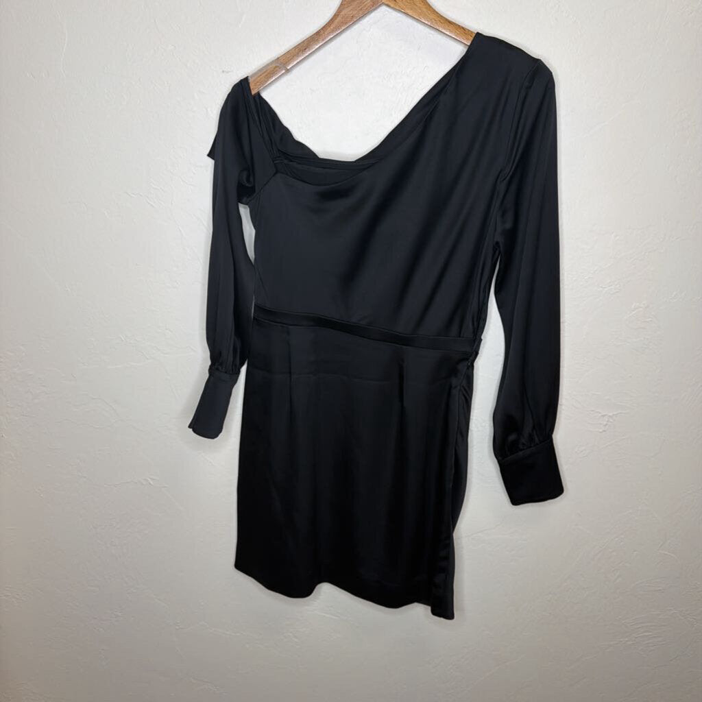 'Cameron' Assymetrical Satin Mini Dress