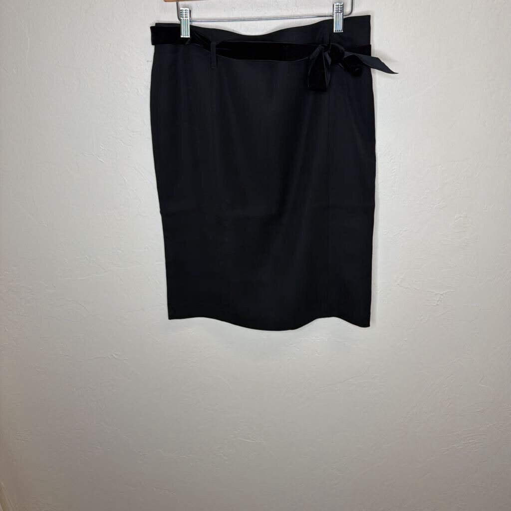 Black Pencil Skirt with Belt