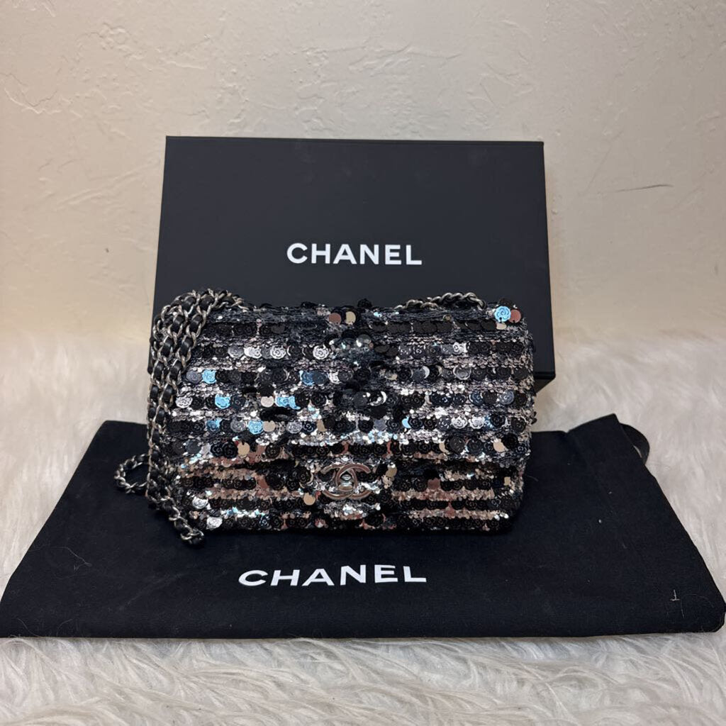 Sequin Quilted Small Single Flap
