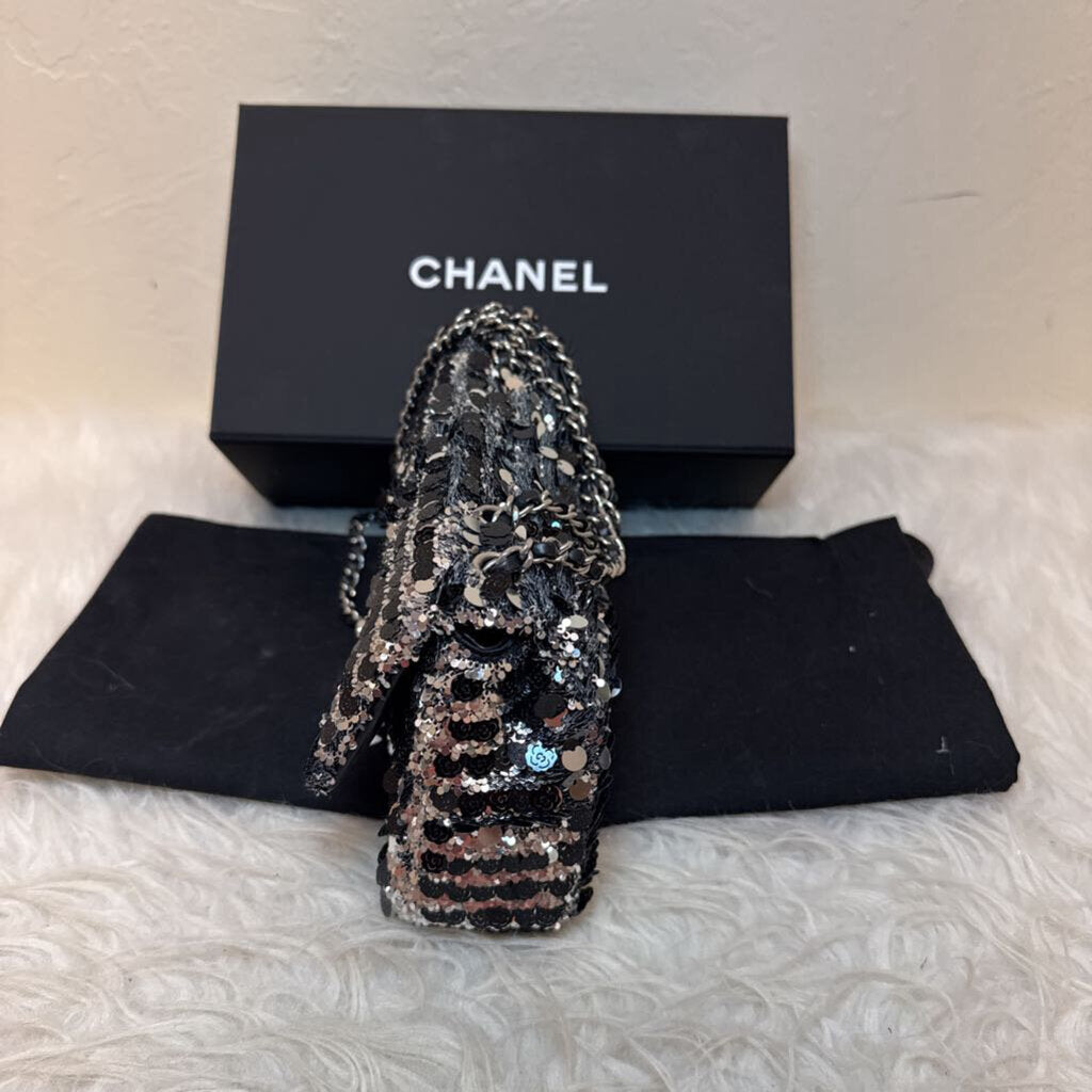Sequin Quilted Small Single Flap