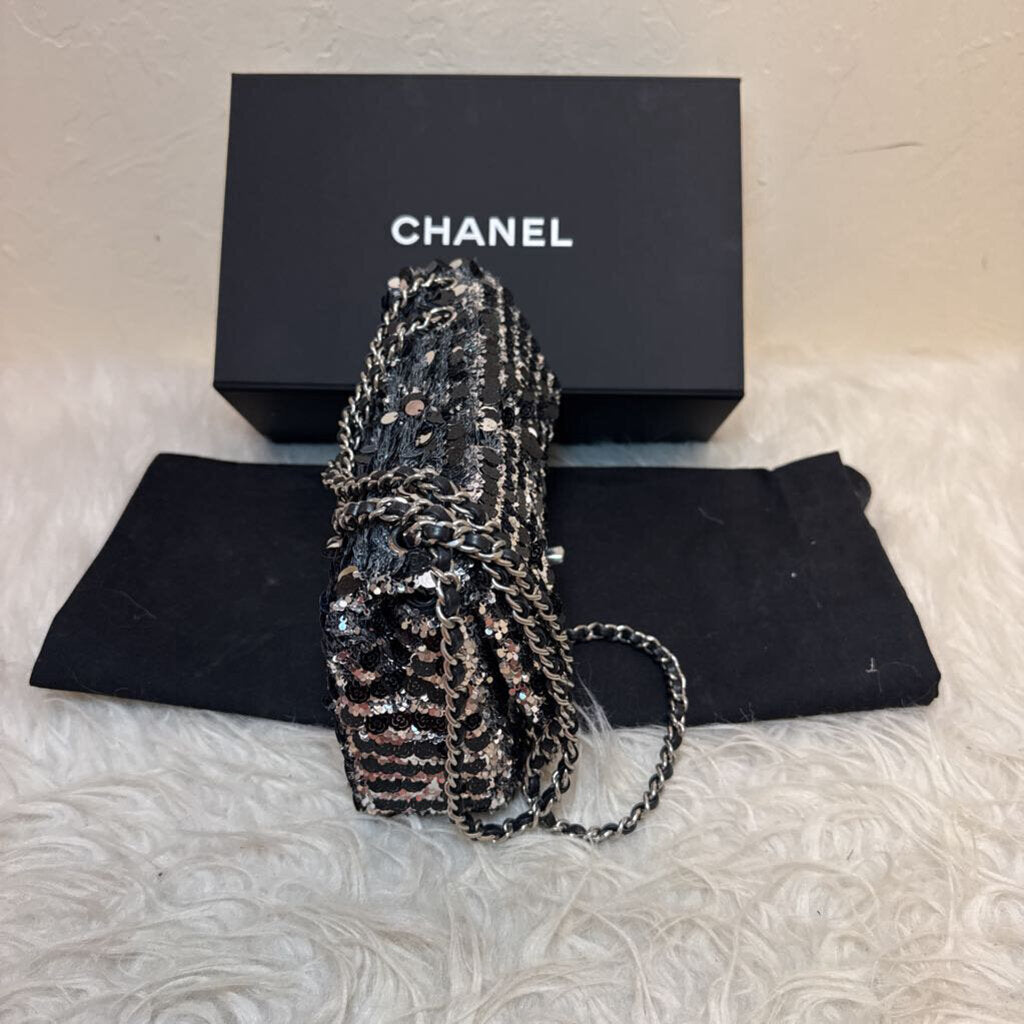 Sequin Quilted Small Single Flap