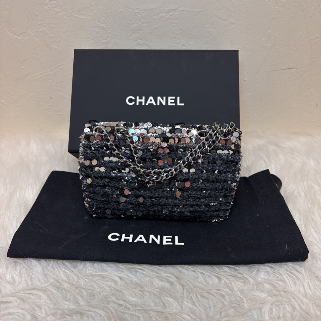Sequin Quilted Small Single Flap