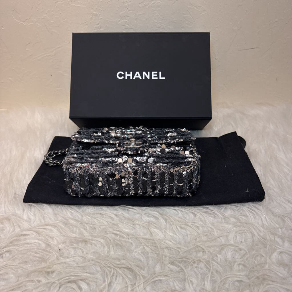 Sequin Quilted Small Single Flap