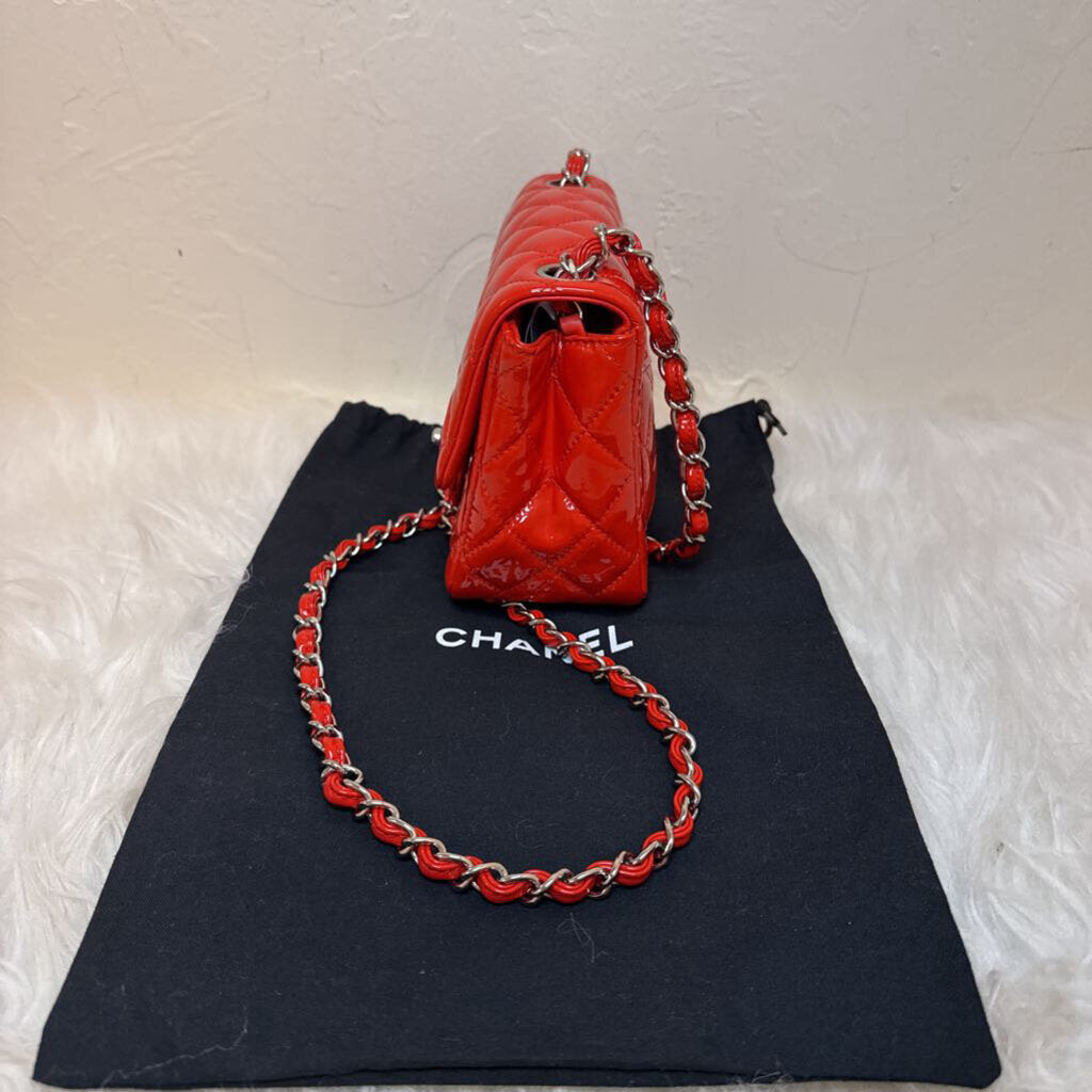 Mini Classic Flap Bag in Patent Leather
