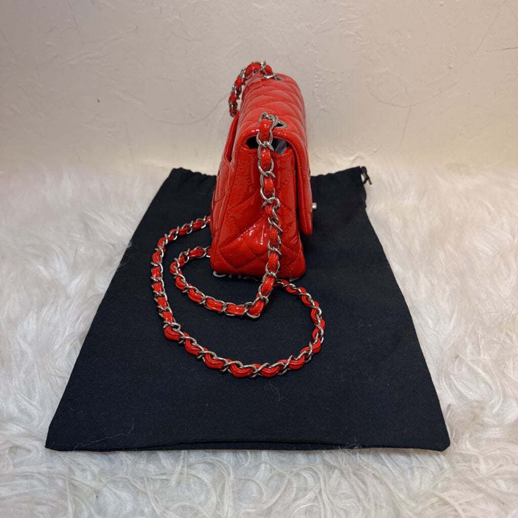 Mini Classic Flap Bag in Patent Leather