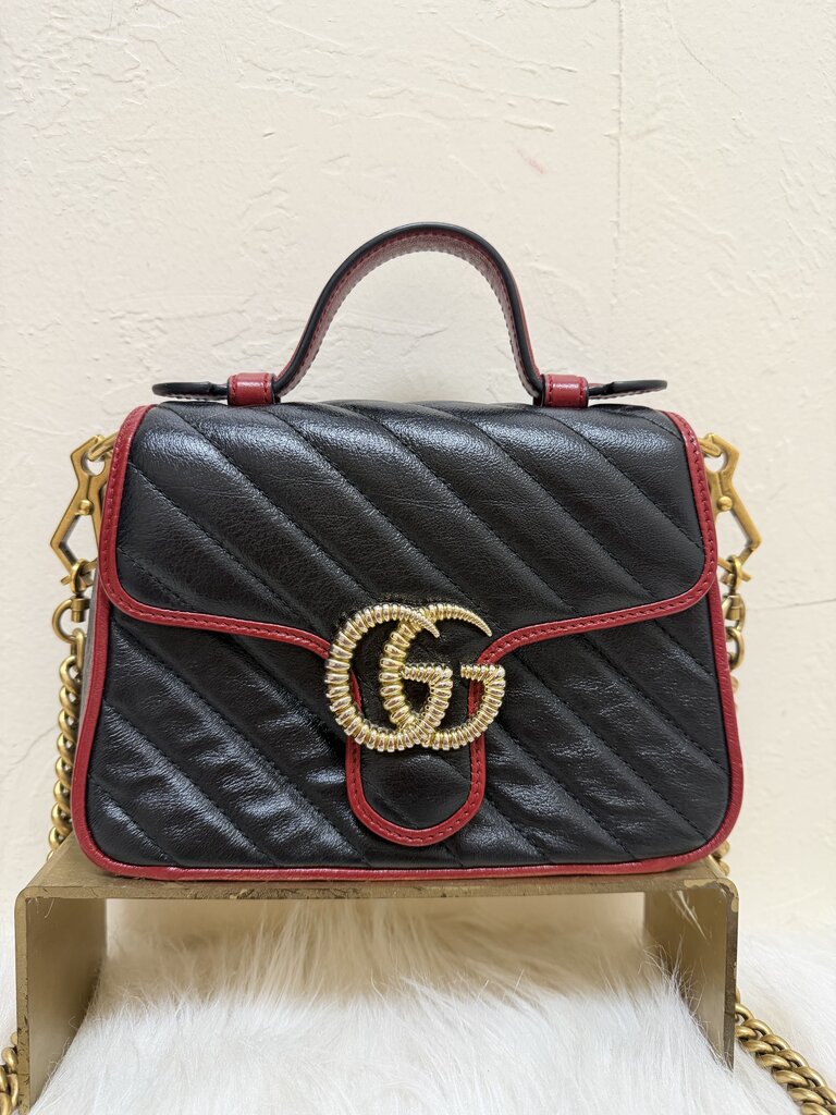 Marmont Top Handle Bag Mini w/Crossbody Strap
