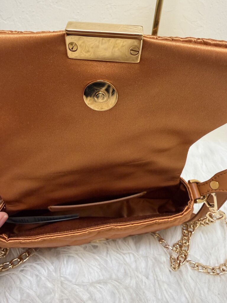 Greca Goddess Quilted Satin Shoulder Bag