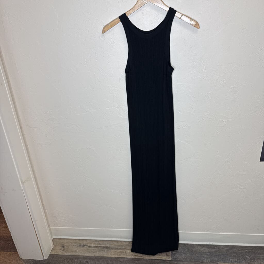 Seamless Black Rib Tank Dress