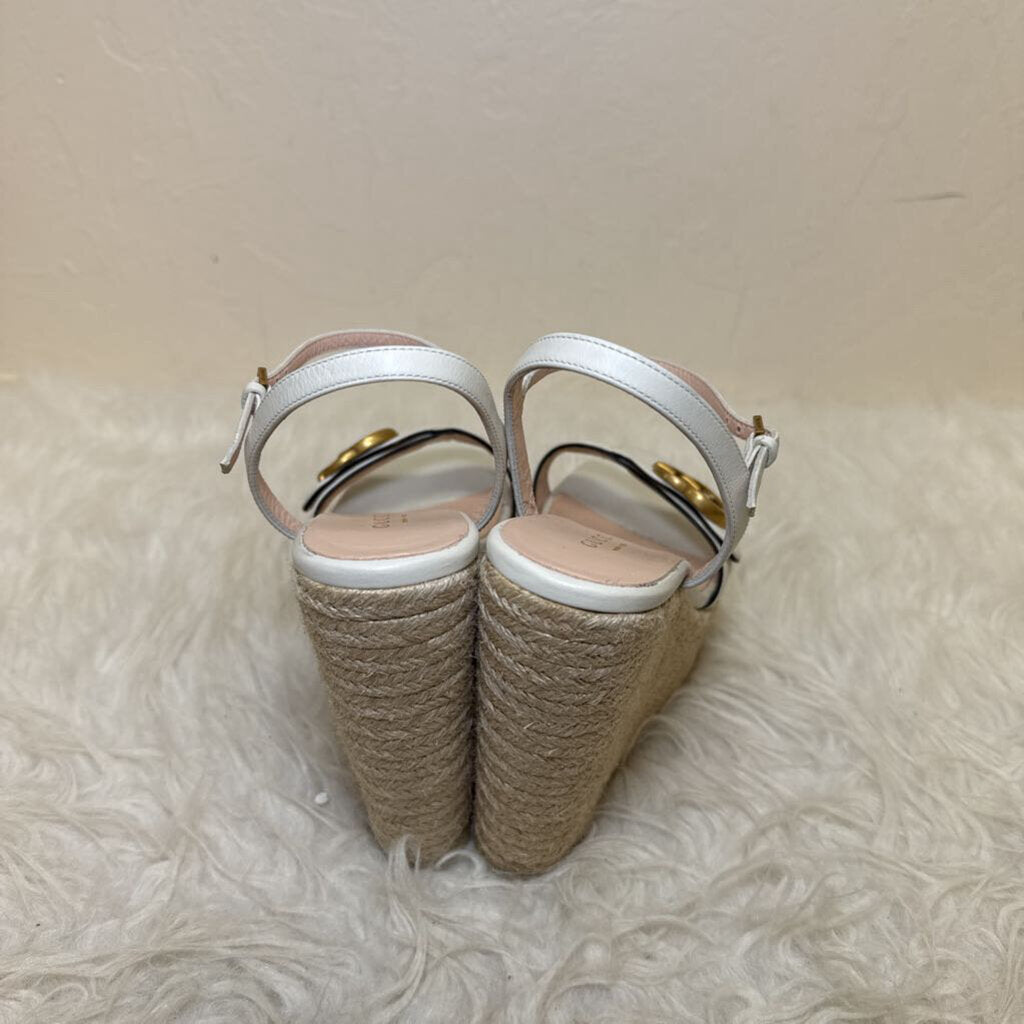 Marmon Wedge Esadrille Sandal in Mystic White