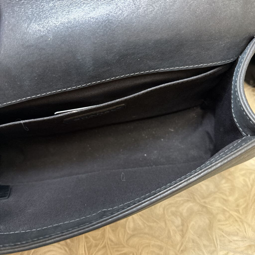 Medium Boy Bag w/ Silver Stitching
