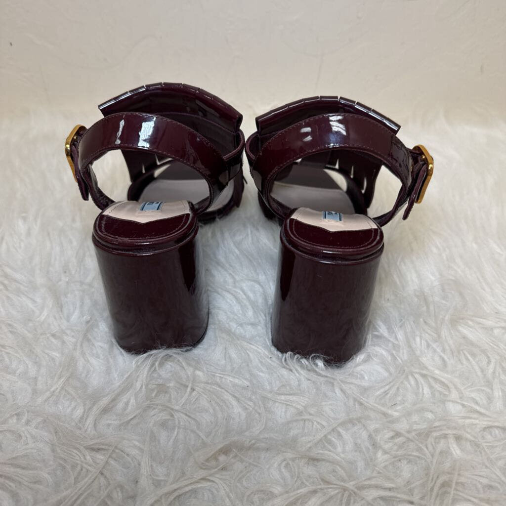 Patent Leather Slingback Sandal w/ Fringe Detail