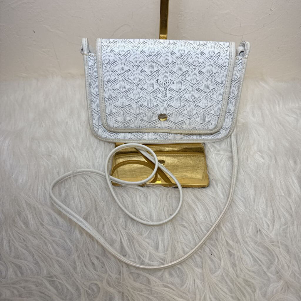 White Goyardine Plumet Pouch Wallet Crossbody