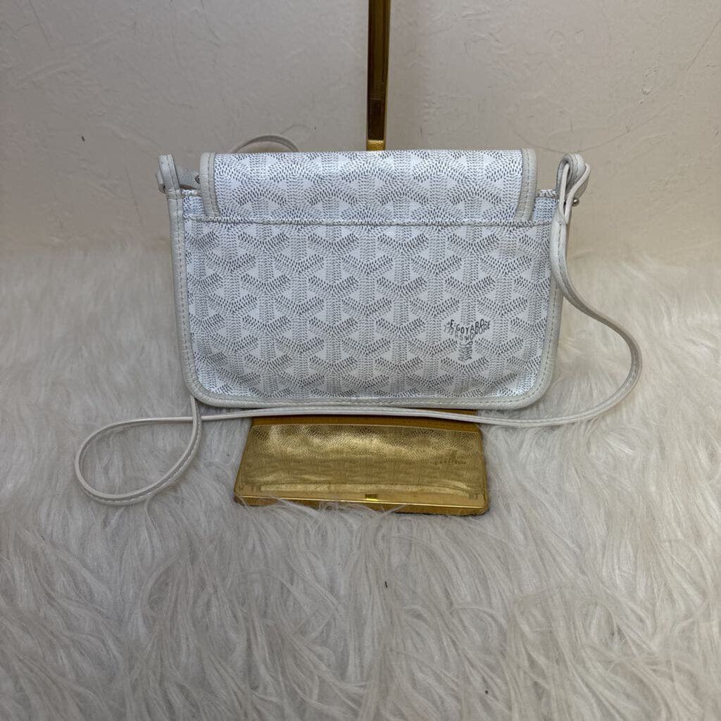 White Goyardine Plumet Pouch Wallet Crossbody