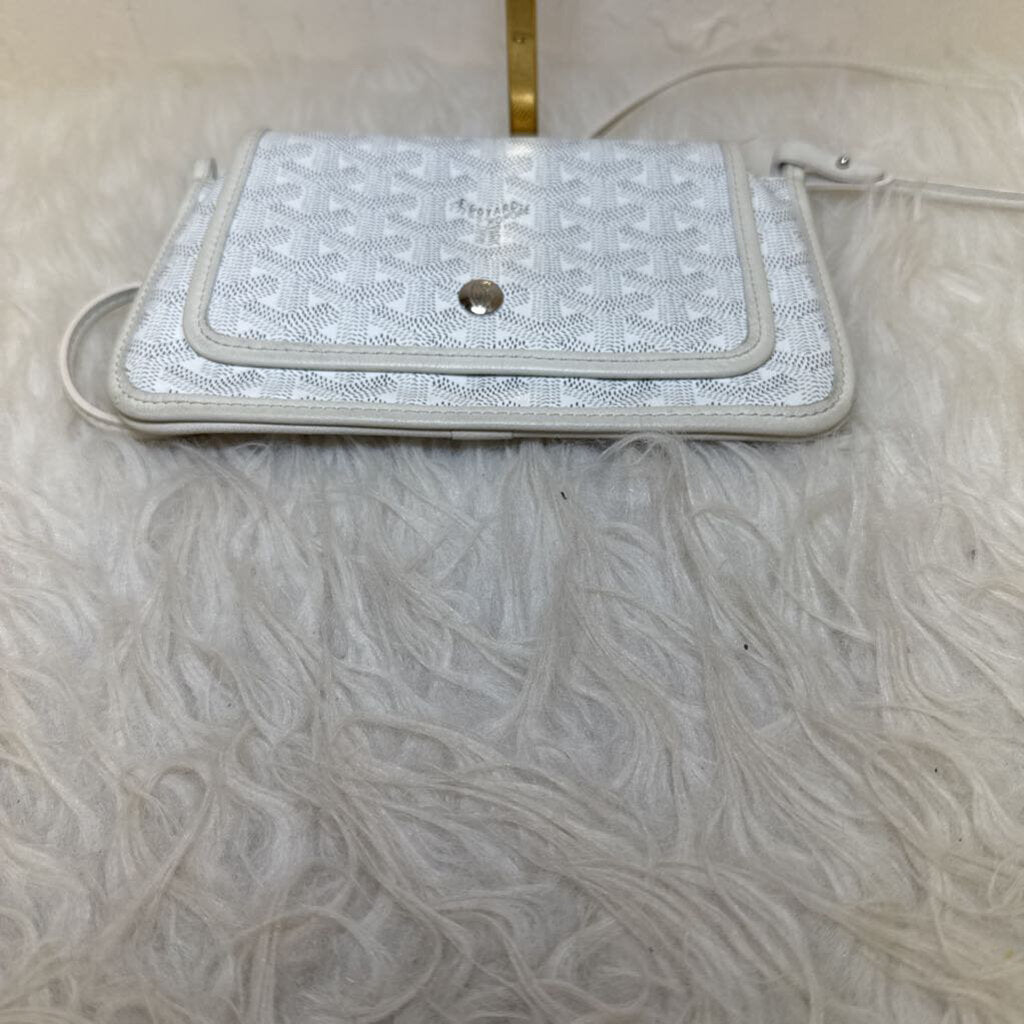 White Goyardine Plumet Pouch Wallet Crossbody