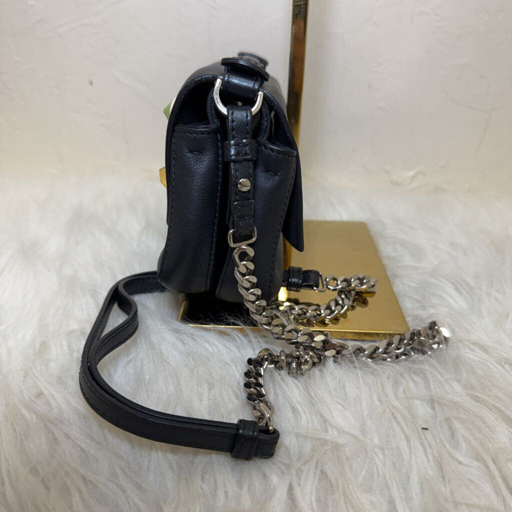 Double Baguette Studded Leather Micro Bag