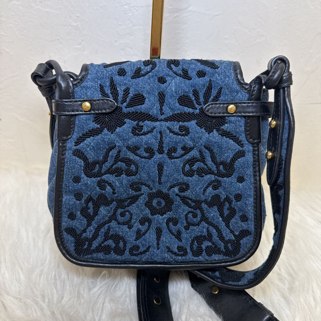Corsaire Embroiedered Quilted Denim & Gold Tone Hardware