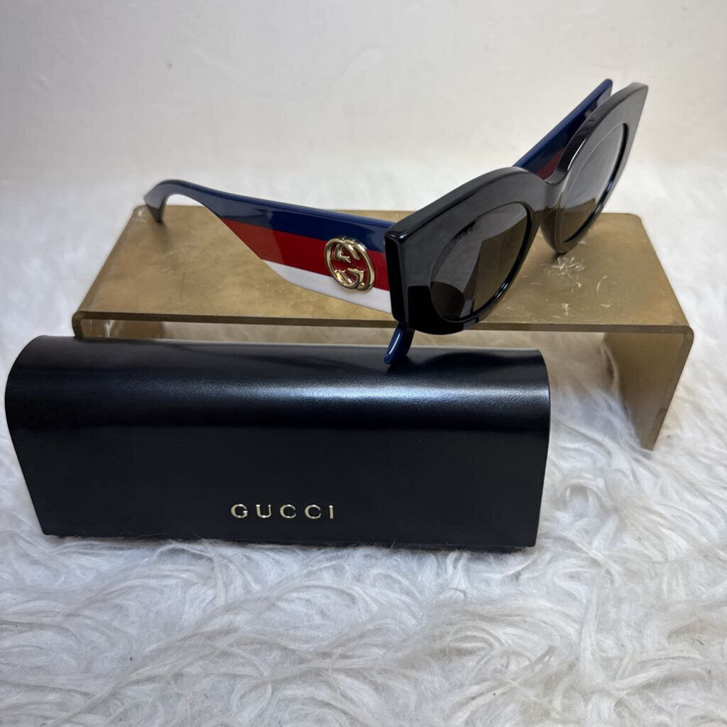 Black Cat Eye w/ Silve Web Stripe Arms (Case)
