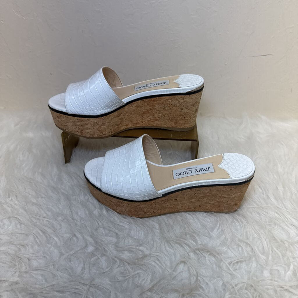 Dee Dee Croc Embossed Platform Wedge