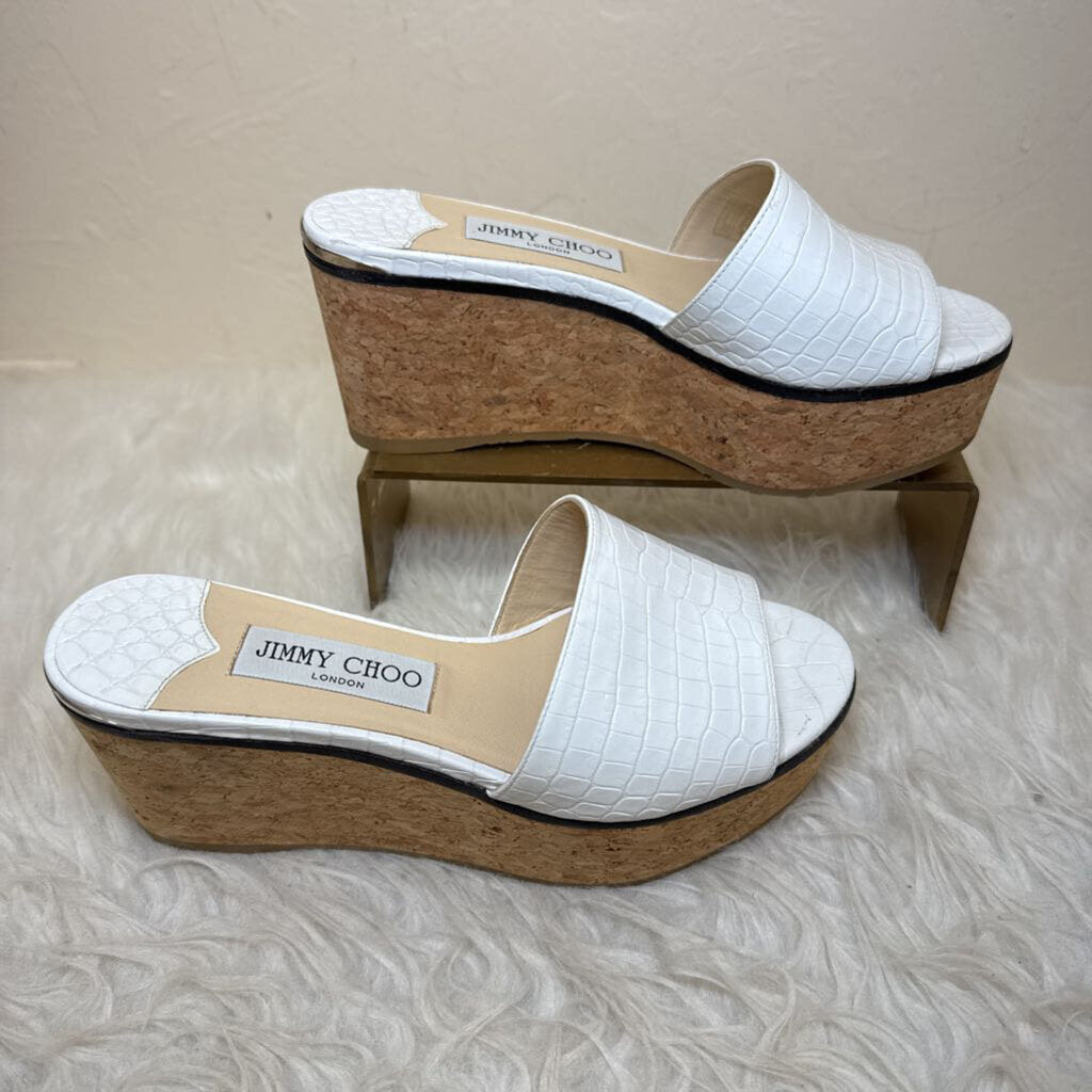 Dee Dee Croc Embossed Platform Wedge